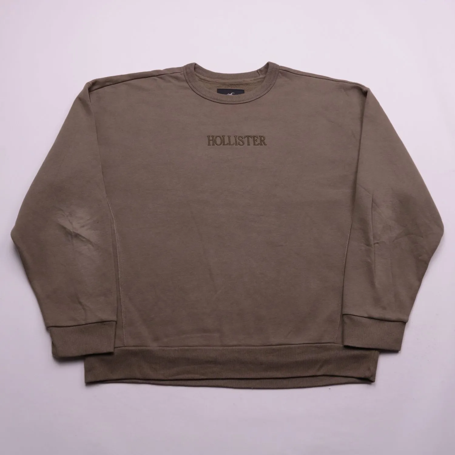 Коричневый свитшот Hollister свободного кроя, размер 54 (XL)