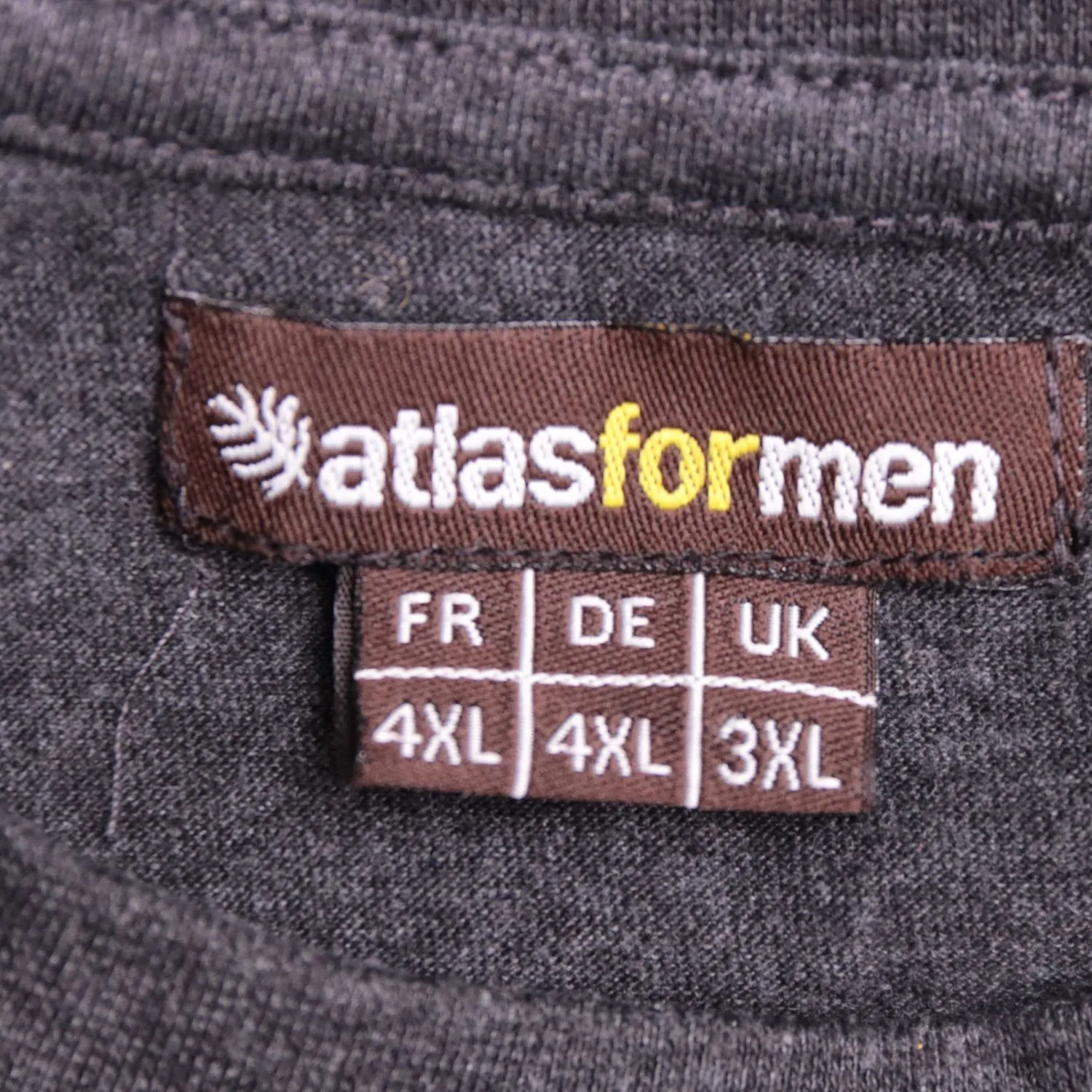Серая футболка Atlas For Men с абстрактным принтом, размер 60 (3XL)