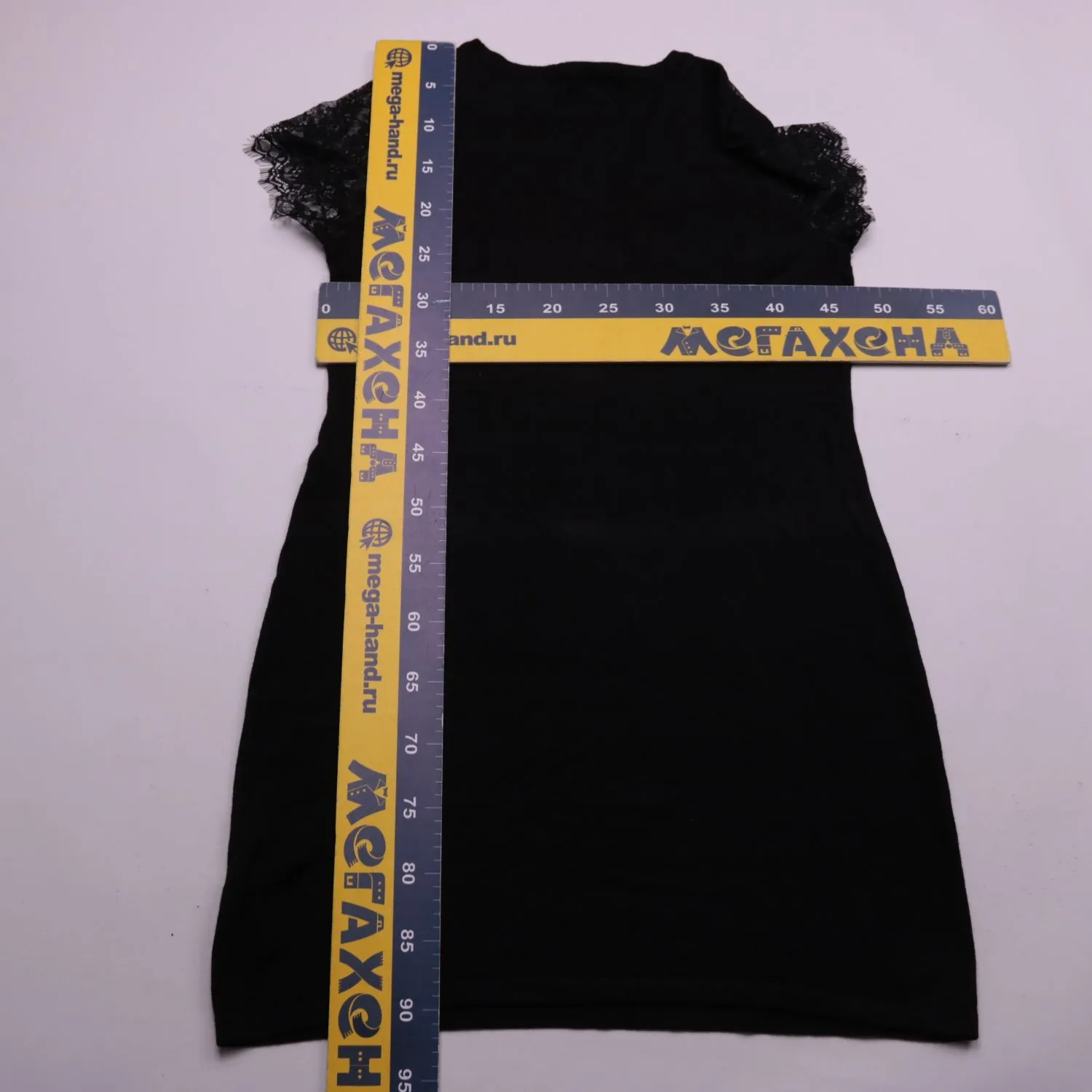 Чёрное платье Esprit с кружевной кокеткой, размер 52 (XL)