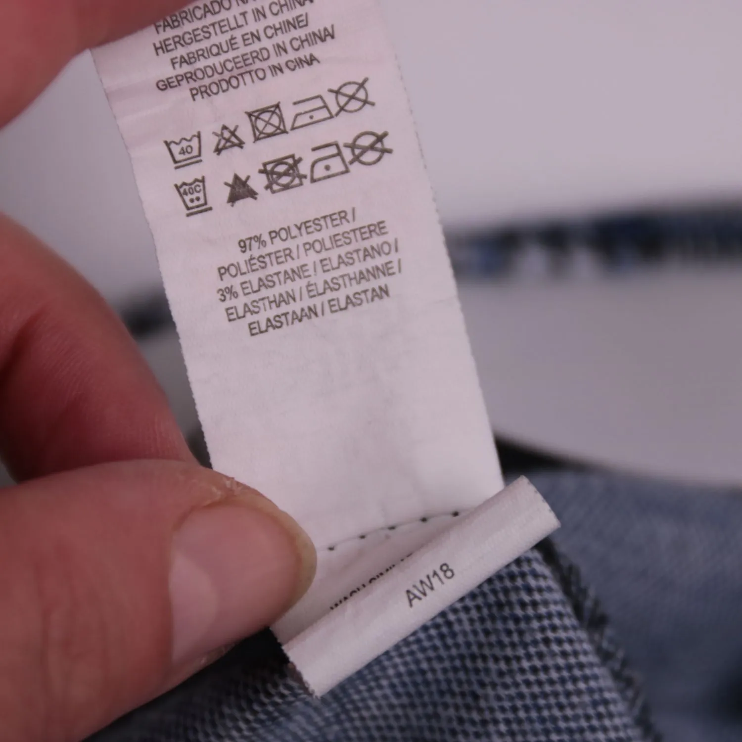 Серая юбка-мини PRIMARK в синюю клетку, размер 42 (S)