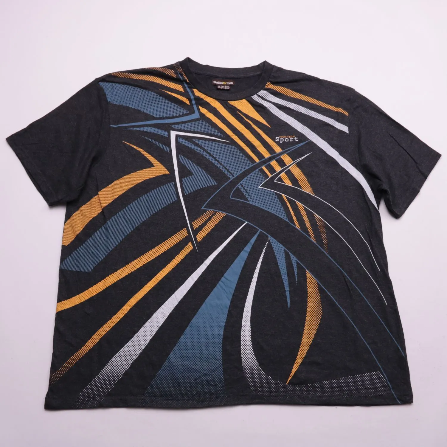 Серая футболка Atlas For Men с абстрактным принтом, размер 60 (3XL)
