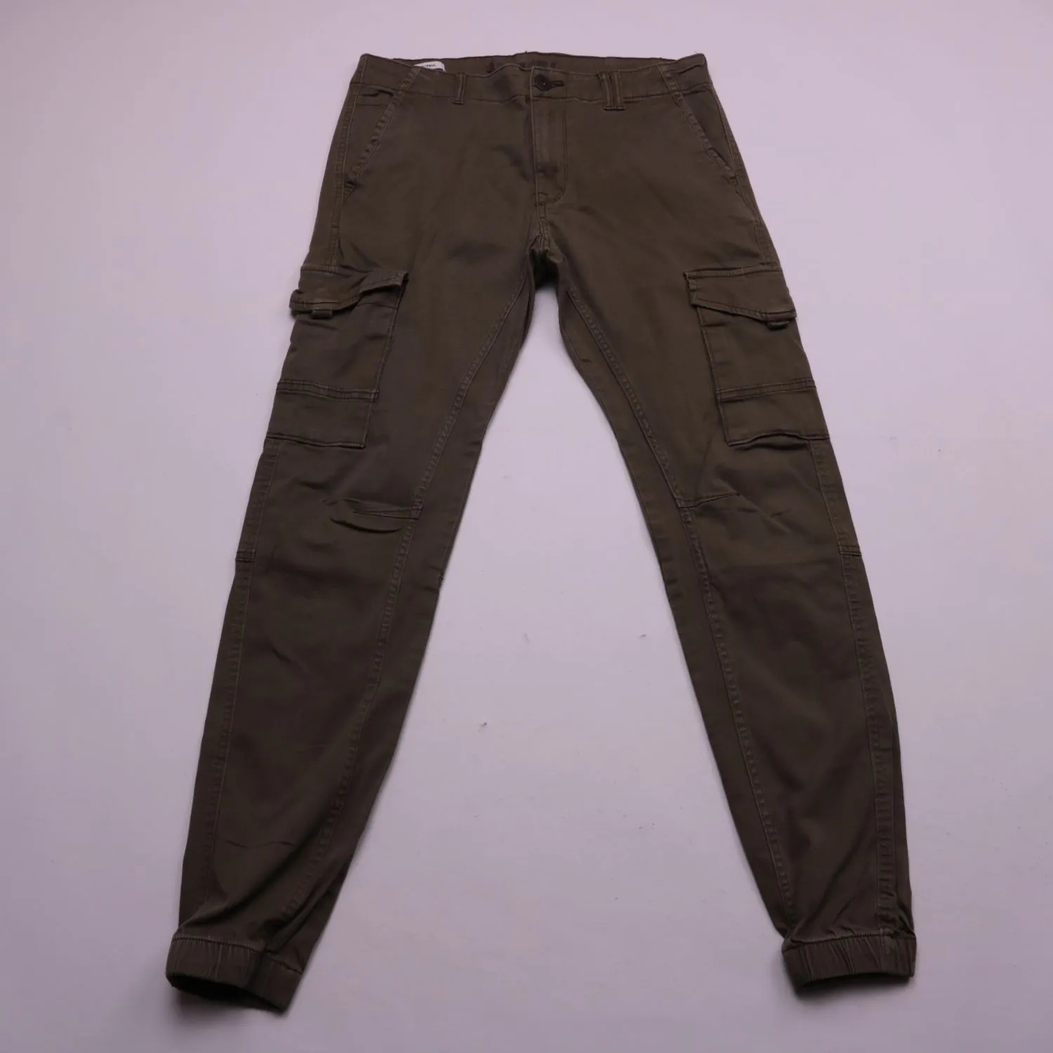 Коричневые брюки карго JACK & JONES с карманами, размер 50 (L)